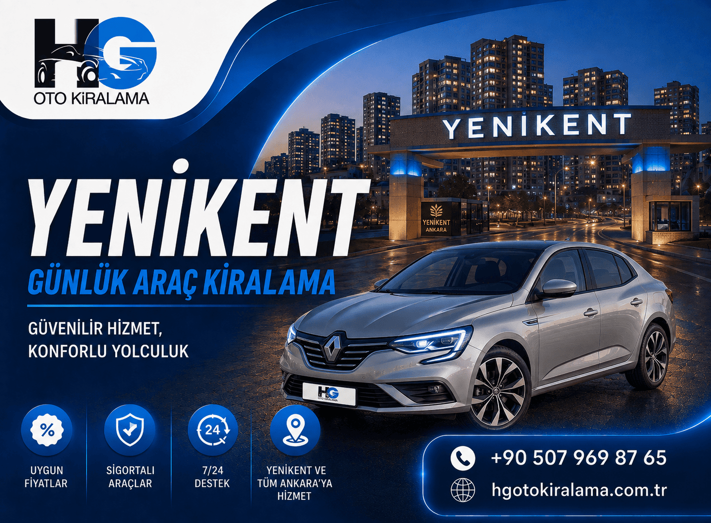 Yenikent Günlük Araç Kiralama